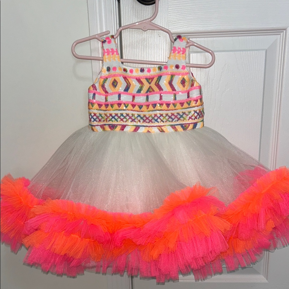 Colorful Geometric Kids Dress
